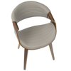 Lumisource Symphony Dining/Accent Chair in Walnut Wood and Grey Faux Leather CH-SYMP WL+LGY